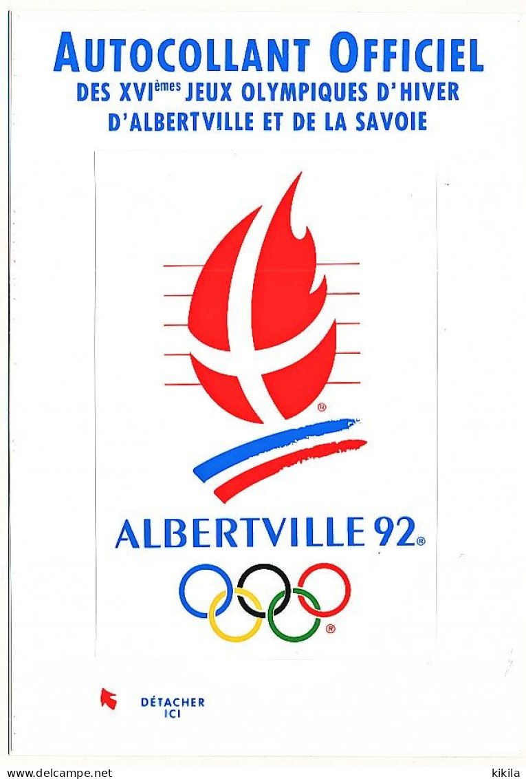 CPSM / CPM 10.5 X 15 Savoie Autocollant Officiel Des XVI° Jeux Olympiques D'hiver Albertville 1992 - Albertville