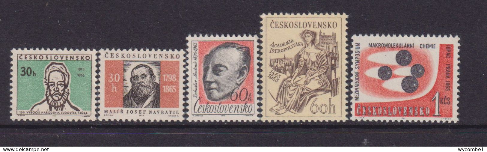 CZECHOSLOVAKIA  - 1965 Anniversaries Set Never Hinged Mint - Ungebraucht