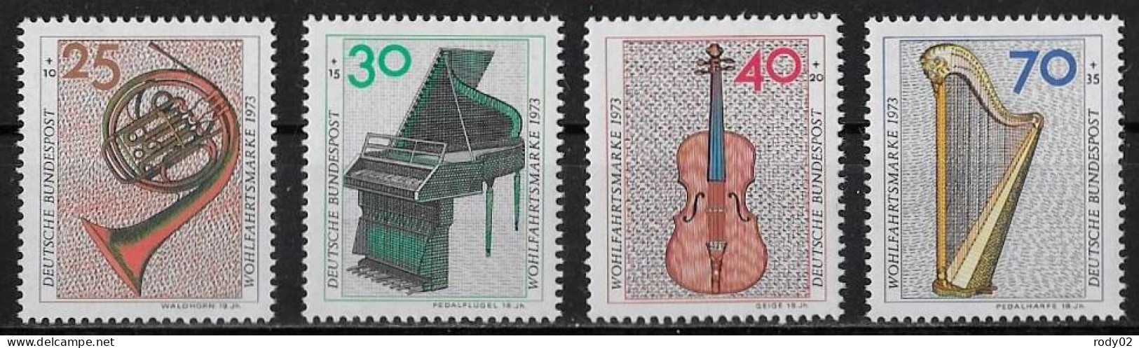 ALLEMAGNE - INSTRUMENTS DE MUSIQUE - N° 631 A 634 - NEUF** MNH - Música