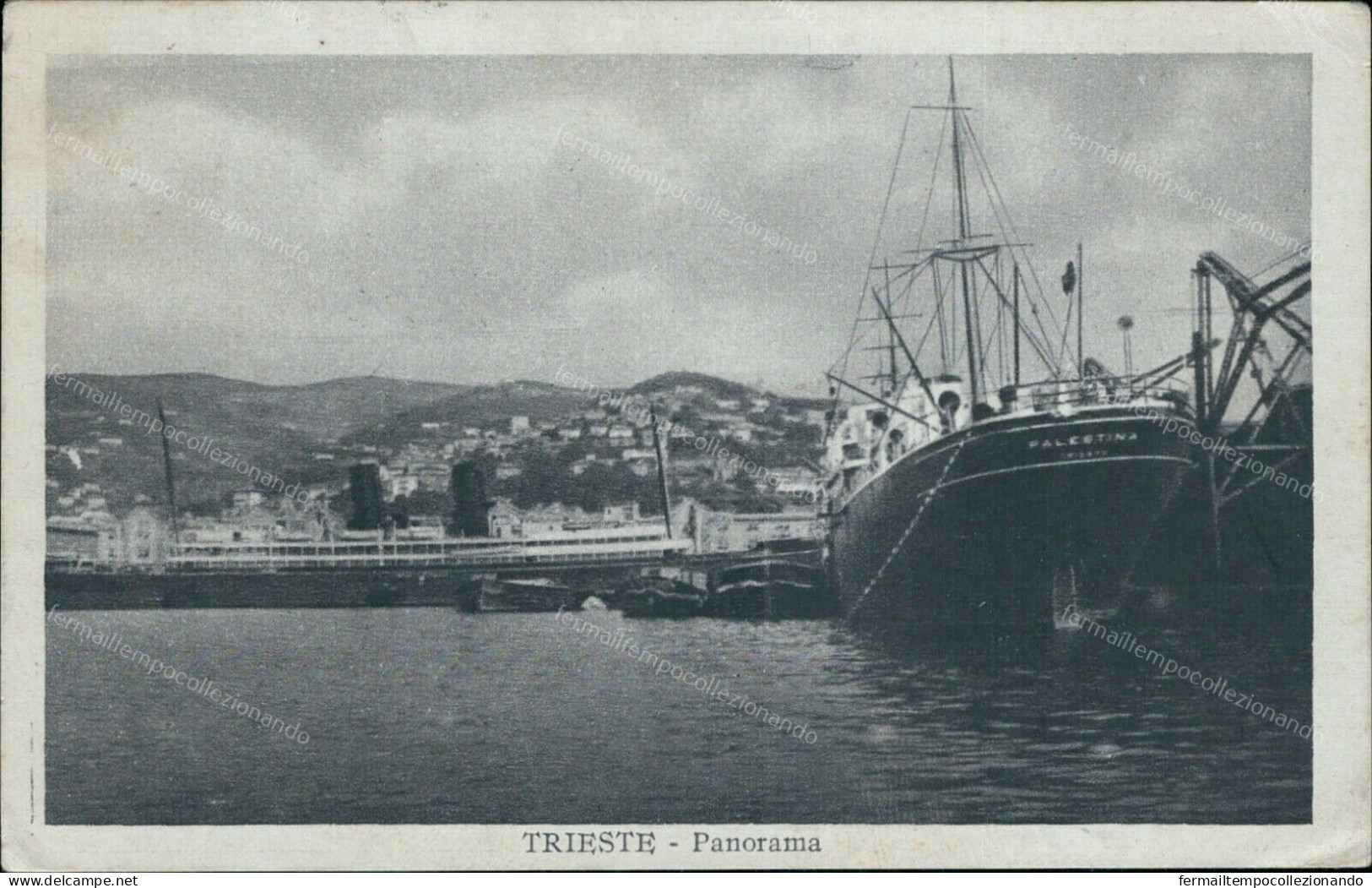 Bu623 Cartolina  Trieste Citta'  Panorama 1935 Friuli - Trieste