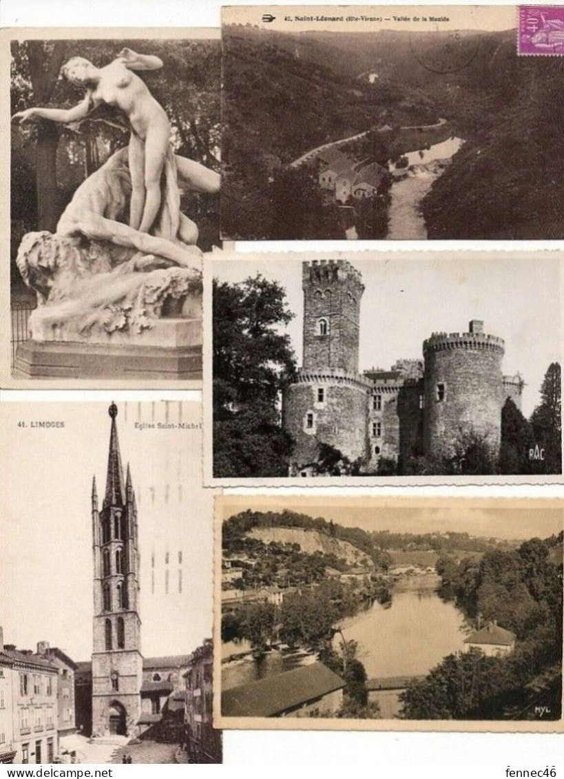 * Lot De 20-CPA-CPSM- Que Des Petits Formats Sur La Haute Vienne (87) - Principalement Limoges - 5 - 99 Postales