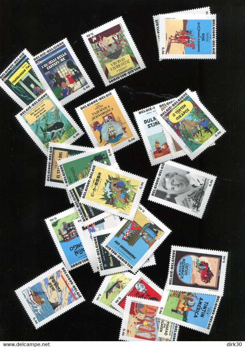 Belgie 2007 3636/60 STAMPS FROM Bl143 TINTIN HERGE BD COMICS STRIPS TINTIN MNH - Nuovi