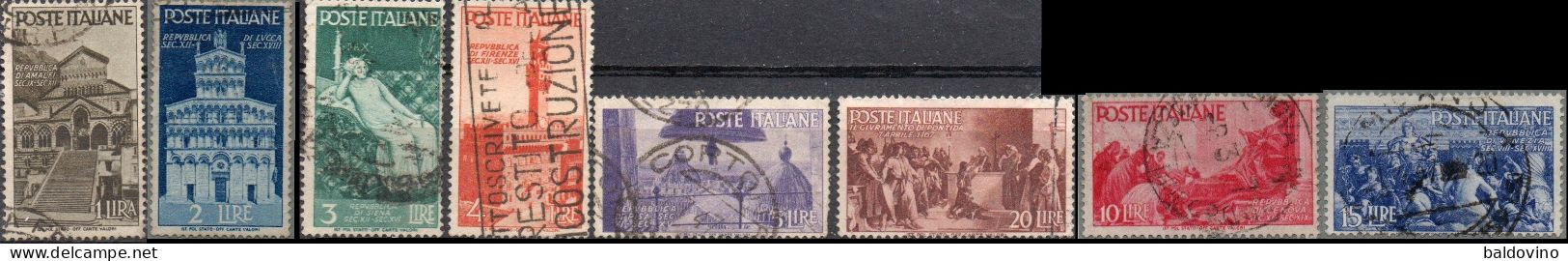 Italia 1946 Repubbliche Medievali 8 Valori - 1946-60: Used