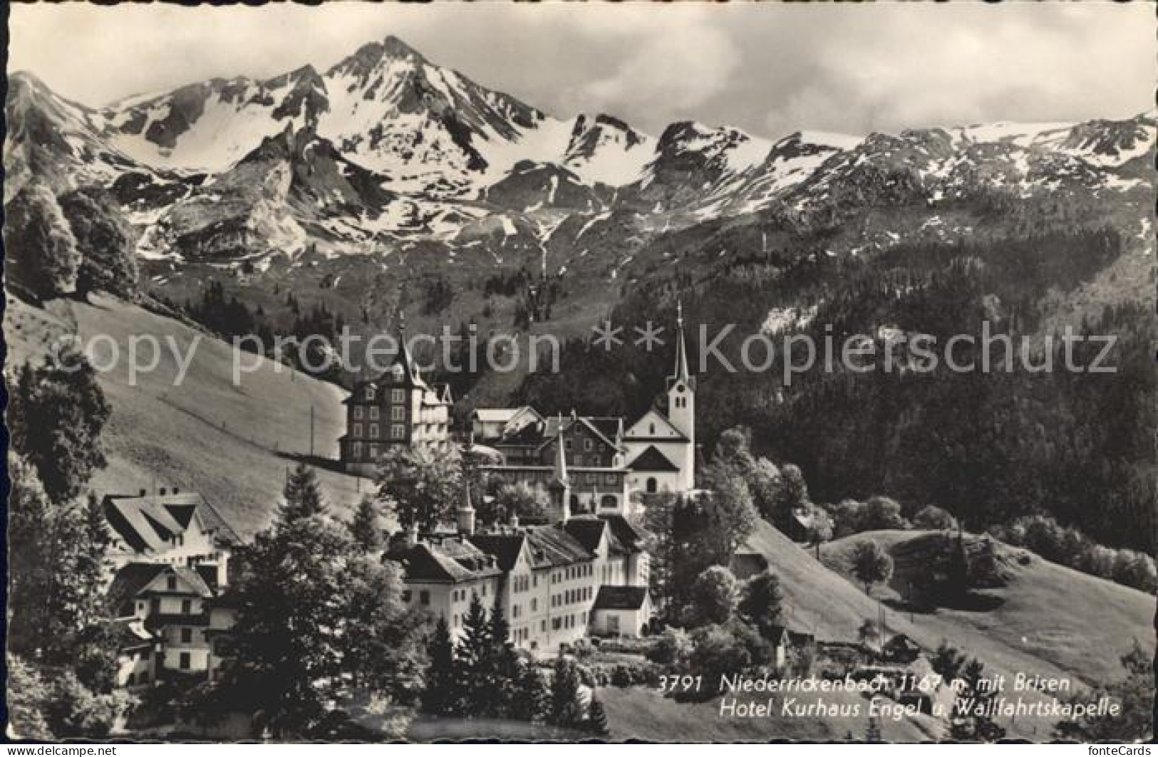 12046148 Niederrickenbach Hotel Kurhaus Engel Wallfahrtskapelle Brisen Alpenpano - Other & Unclassified