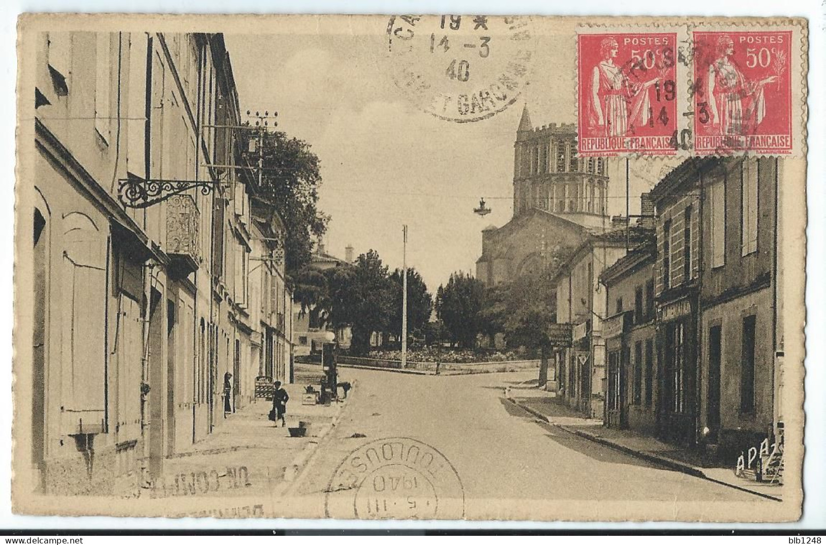 [82] Tarn Et Garonne > Castelsarrasin Avenue De Gascogne Et Eglise St Sauveur - Castelsarrasin