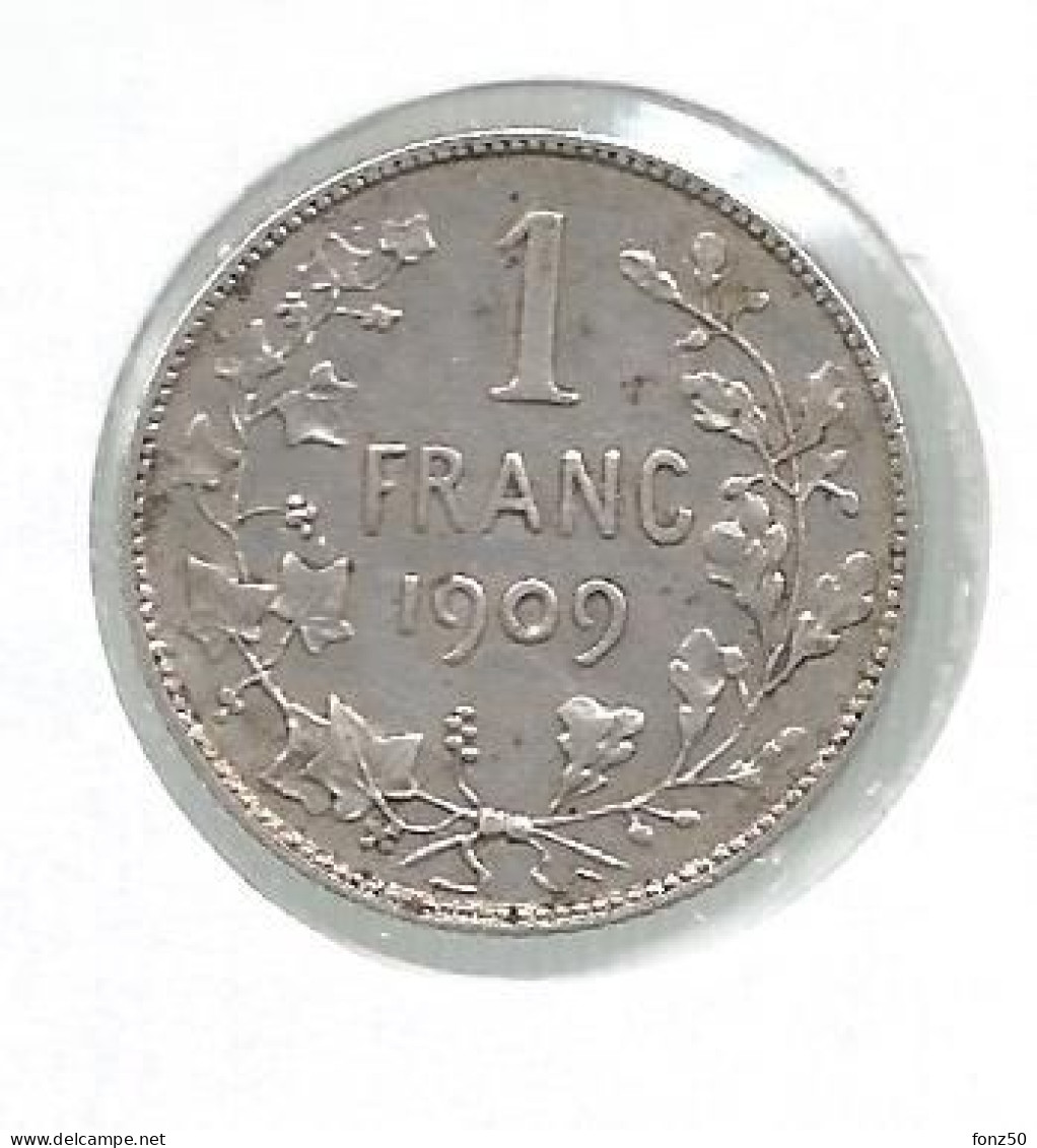 LEOPOLD II * 1 Frank 1909 Frans  Zonder Punt * Z.Fraai / Prachtig * Nr 12879 - 1 Frank