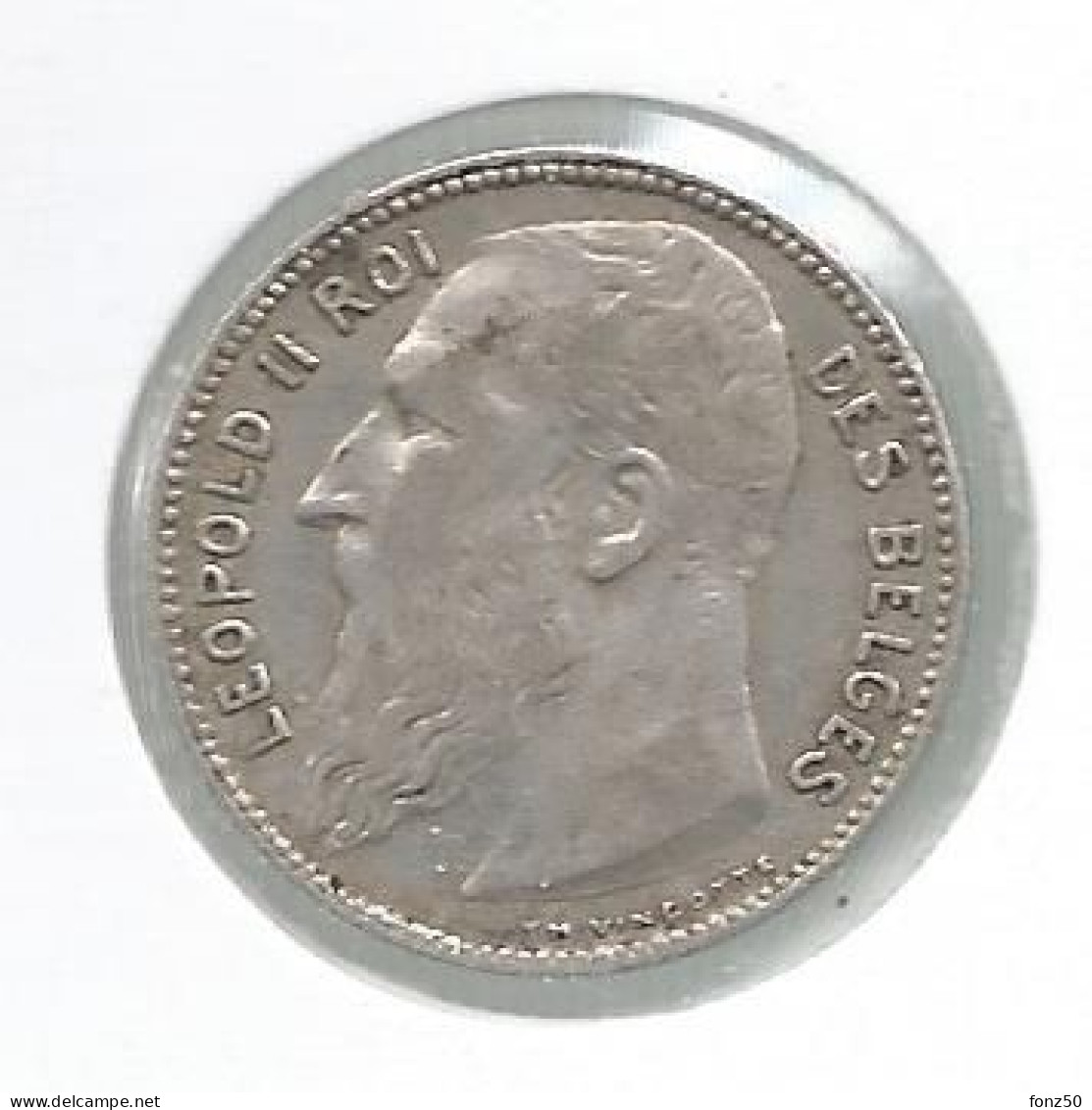 LEOPOLD II * 1 Frank 1909 Frans  Zonder Punt * Z.Fraai / Prachtig * Nr 12879 - 1 Franc