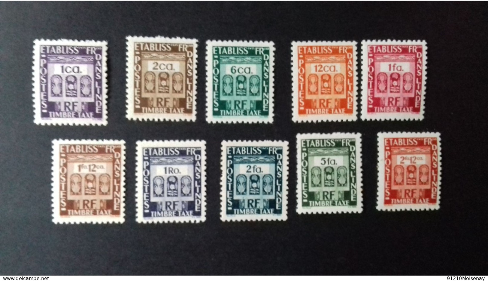 INDE  TAXE N°19/28 ** - Unused Stamps