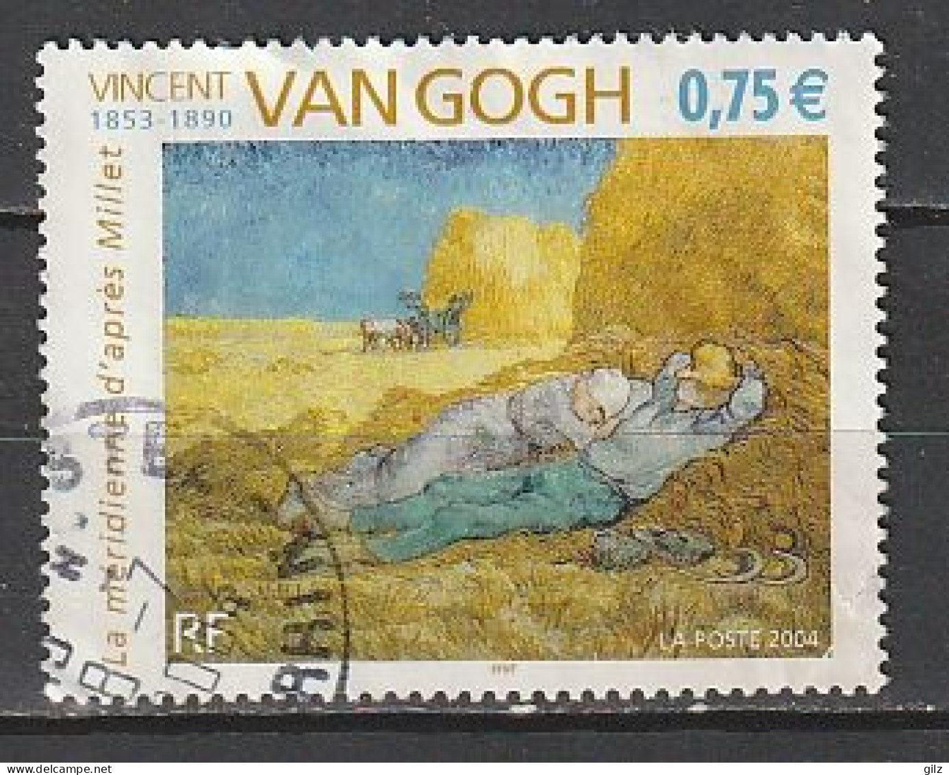 FRANCE Yvert N° 3690 Vincent VAN GOGH "La Méridienne" Oblitéré - Usados