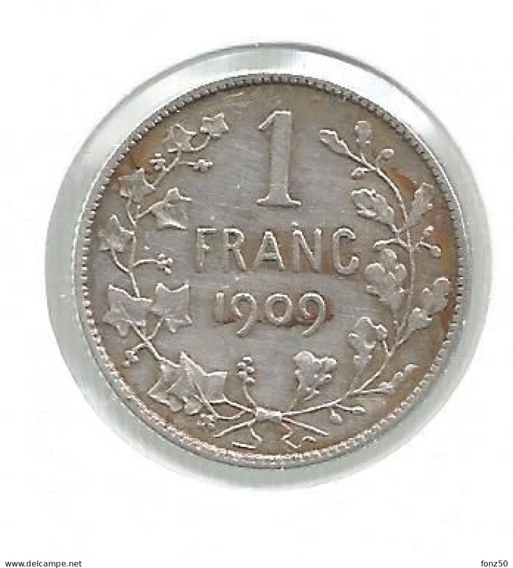 LEOPOLD II * 1 Frank 1909 Frans  Zonder Punt * Z.Fraai / Prachtig * Nr 12880 - 1 Franc