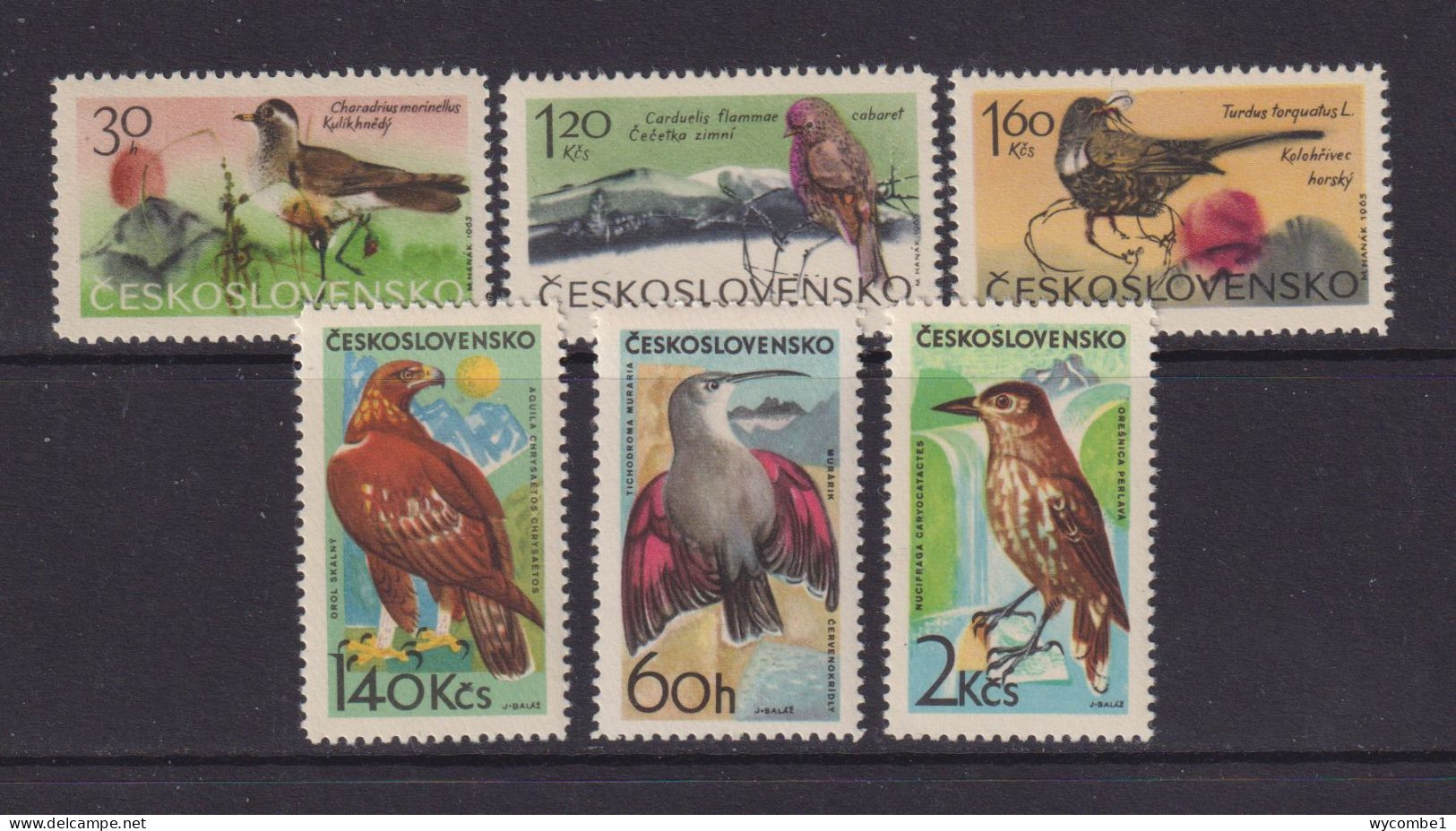 CZECHOSLOVAKIA  - 1965 Birds Set Never Hinged Mint - Unused Stamps