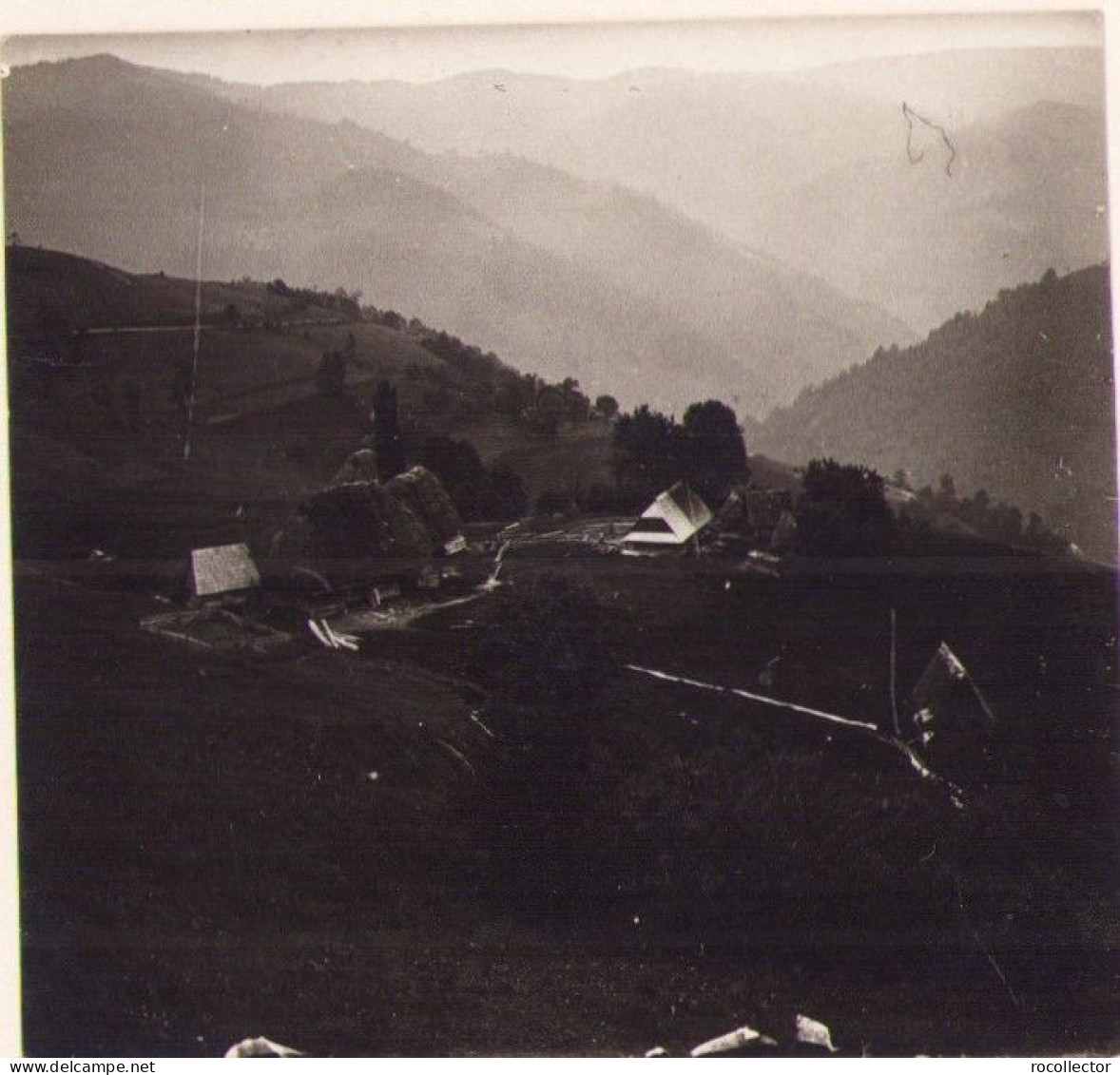 De La Dâmbul Lui Ilie Spre Platforma Fărcașa Case Din Mărișel, Fotografie De Emmanuel De Martonne, 1921 G93N - Lugares
