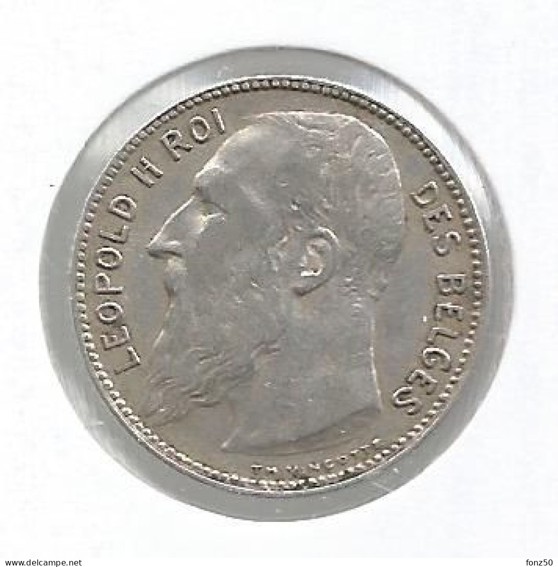 LEOPOLD II * 1 Frank 1909 Frans  Zonder Punt * Prachtig * Nr 12882 - 1 Frank