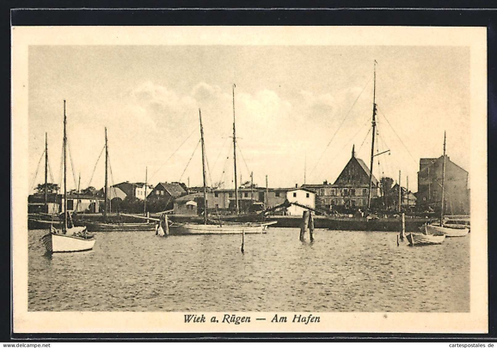 AK Wiek A. Rügen, Partie Am Hafen Mit Angedockten Segelschiffen  - Rügen