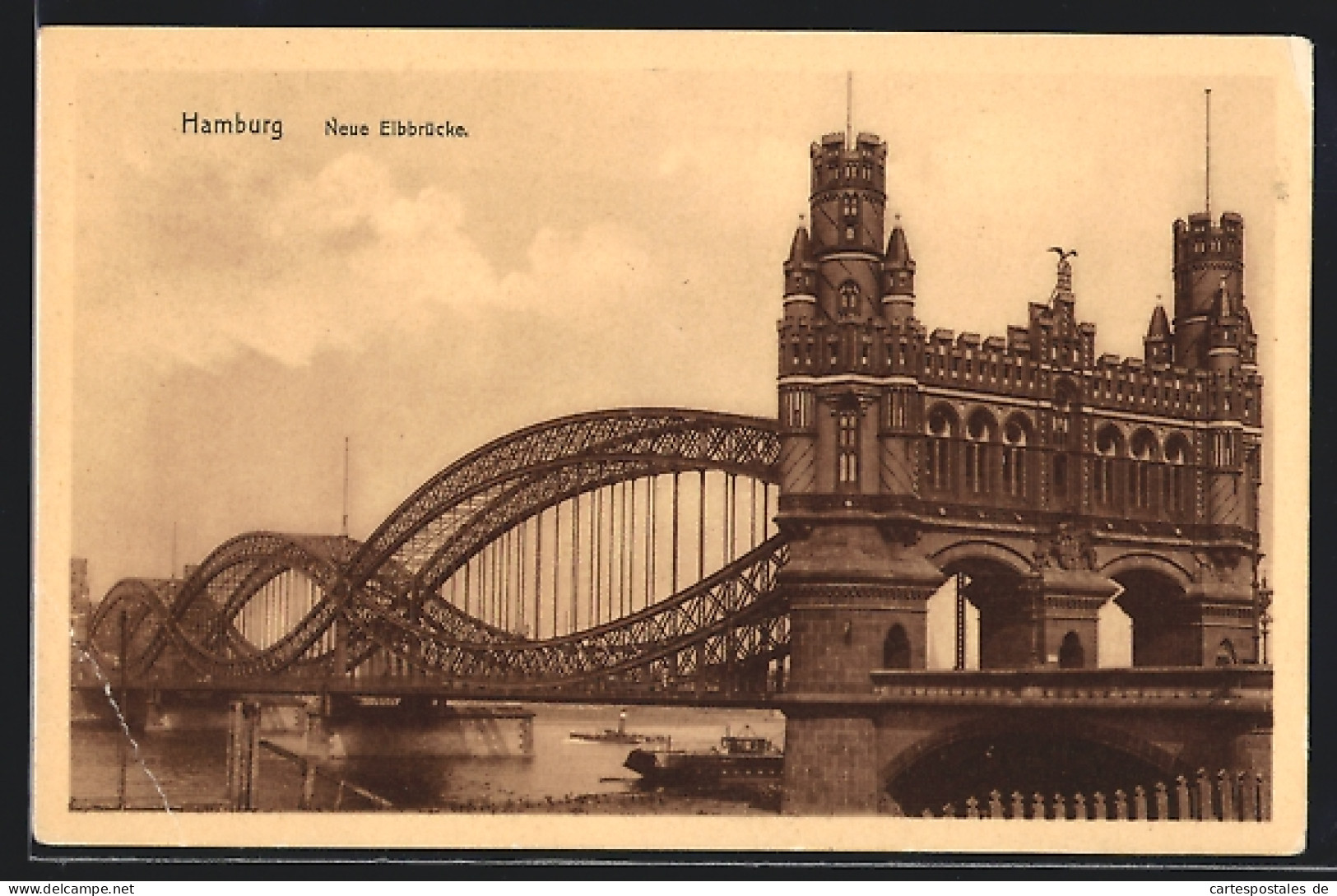 AK Hamburg-Rothenburgsort, Blick Auf Die Neue Elbbrücke  - Mitte