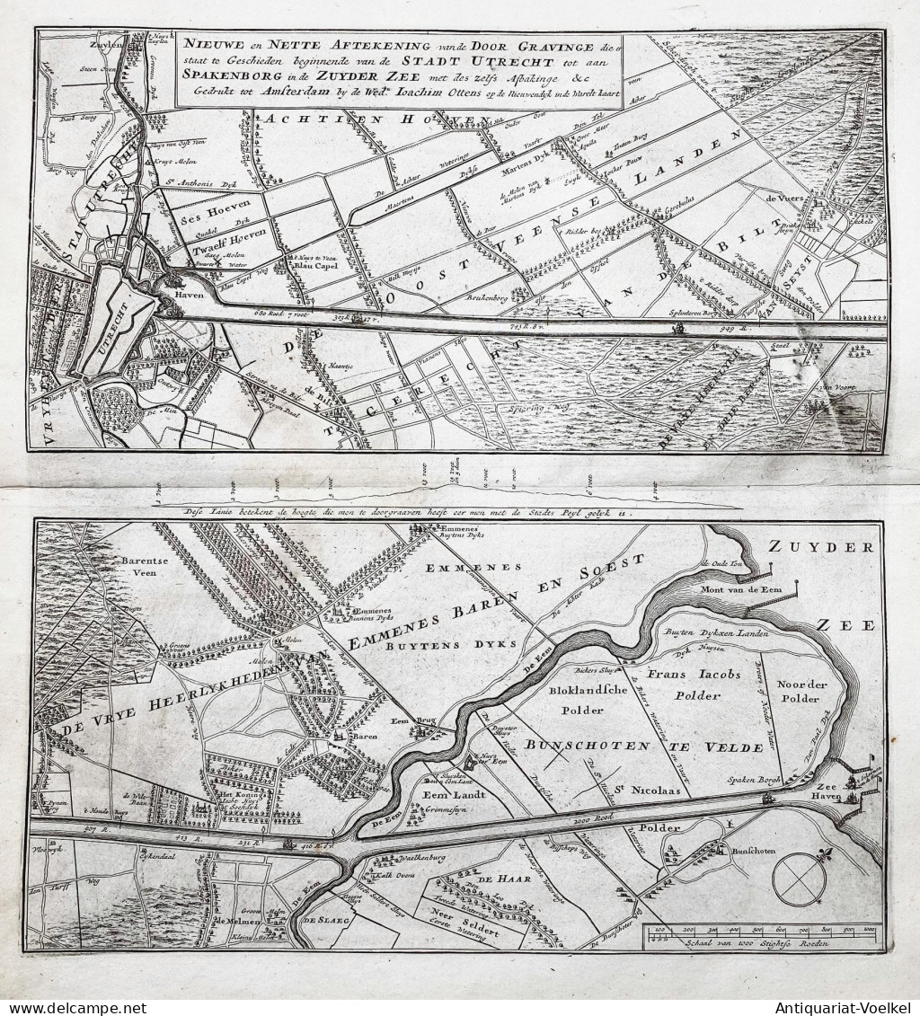 Nieuwe En Nette Aftelkening Van De Door Gravinge Die Er Staat Te Geschieden Beginnende Van De Stadt Utrecht... - Stiche & Gravuren