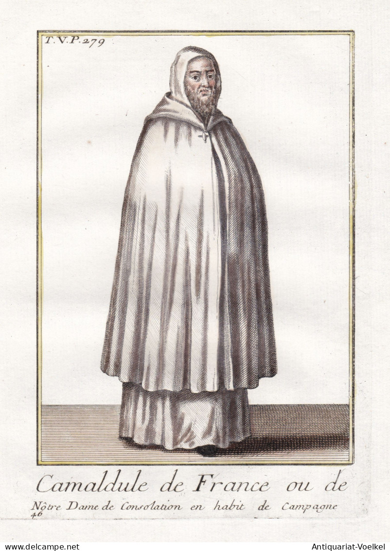 Camaldule De France Ou De Notre Dame De Consolation En Habit De Campagne - Camaldolese Kamaldulenser / Mönchs - Stiche & Gravuren