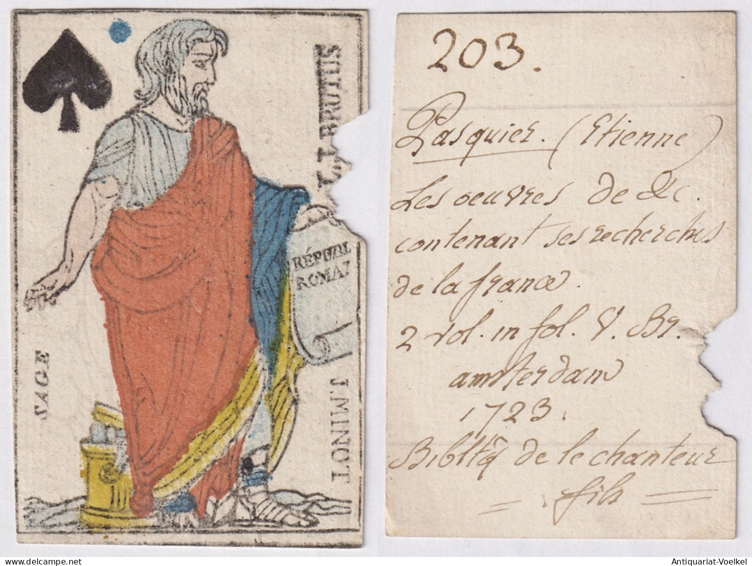 (Pik-König) - King Of Spades / Roi De Pique / Playing Card Carte A Jouer Spielkarte Cards Cartes - Jugetes Antiguos