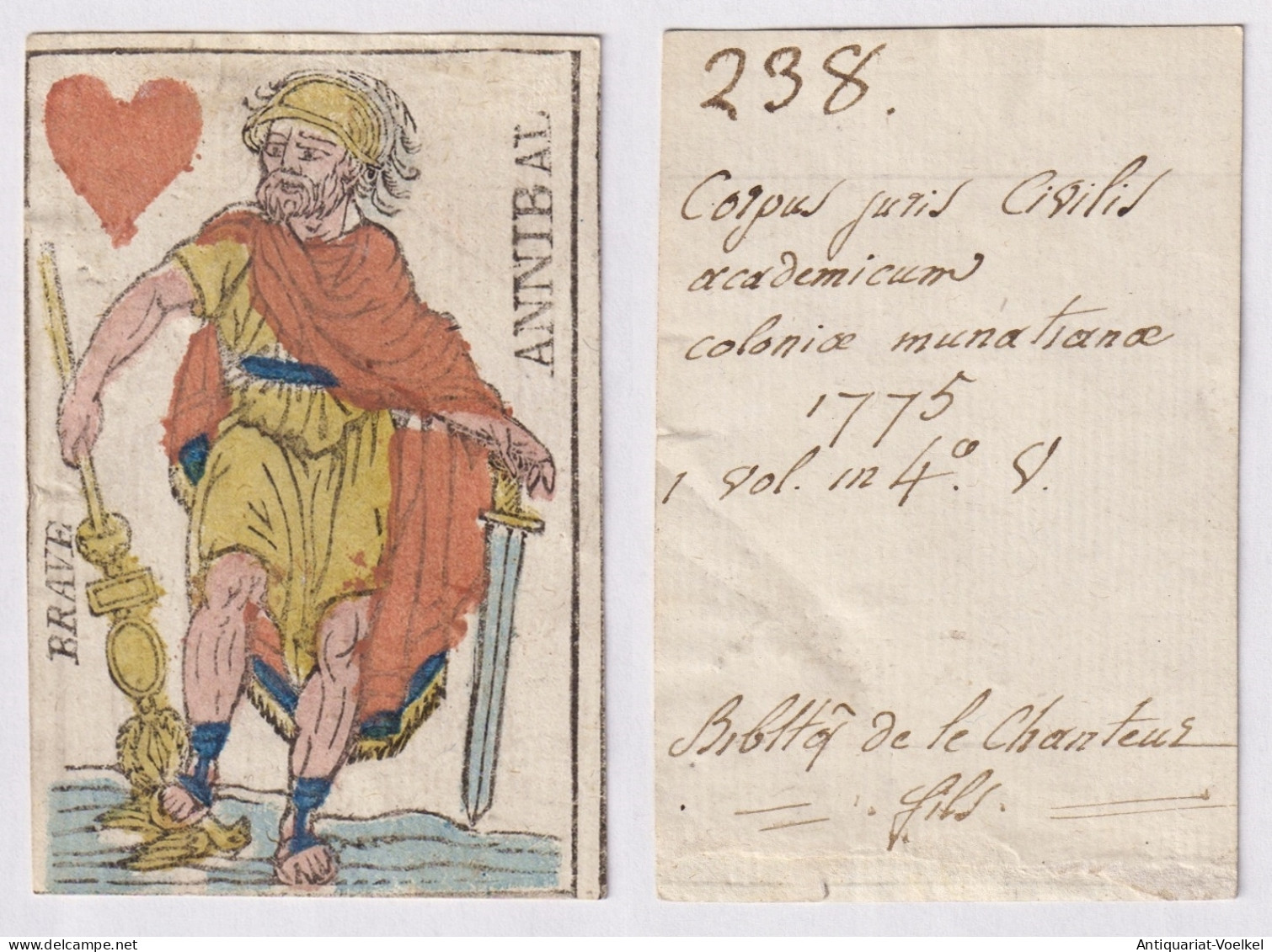 (Herz-König) - King Of Hearts / Roi De Coeur / Playing Card Carte A Jouer Spielkarte Cards Cartes - Jouets Anciens