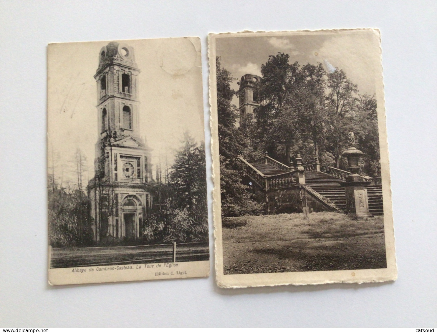 Lot De 2 Cartes Postales Anciennes (l’une 1907) Abbaye De Cambron Casteau - Brugelette