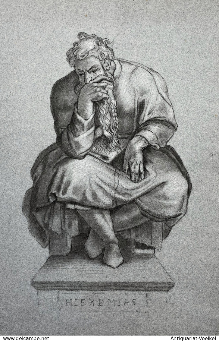 (Prophet Jeremiah Jeremias) - Zeichnung Dessin Drawing - Stiche & Gravuren