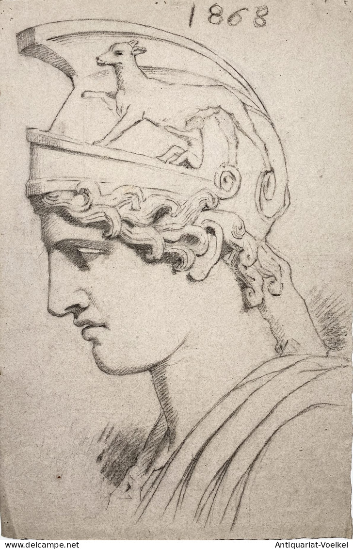 (Roma Allegory Rom Soldat Soldier) - Zeichnung Dessin Drawing - Stiche & Gravuren