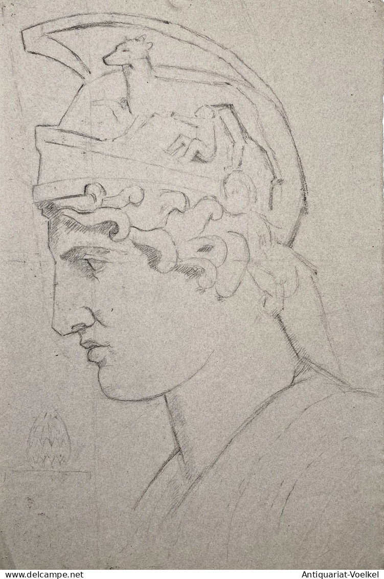 (Roma Allegory Rom Soldat Soldier) - Zeichnung Dessin Drawing - Stiche & Gravuren