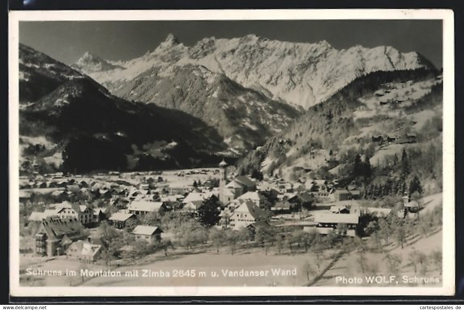 AK Schruns Im Montafon, Totalansicht Im Schnee  - Autres & Non Classés