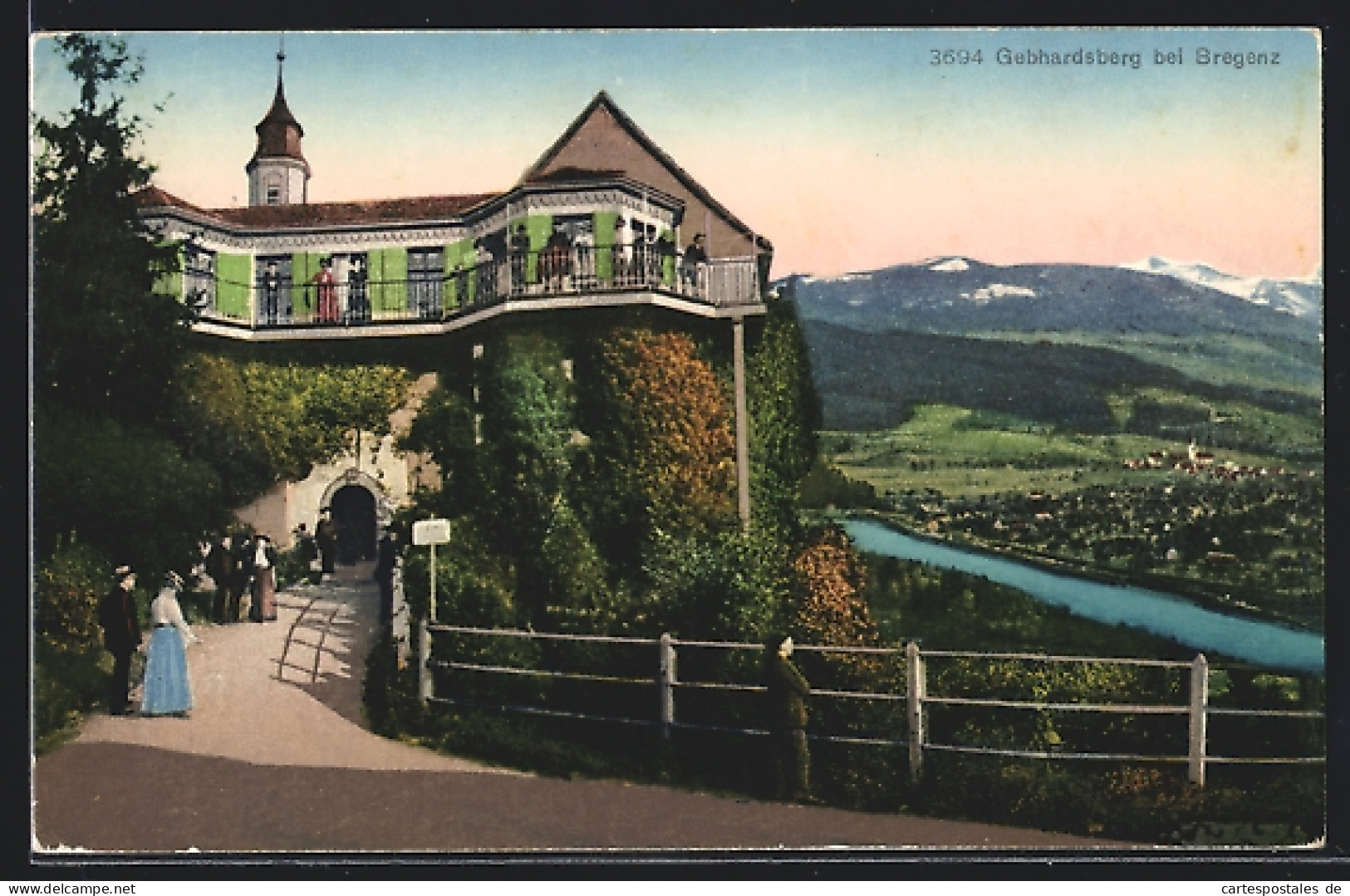 AK Bregenz, Leute Am Gasthof Gebhardsberg  - Autres & Non Classés