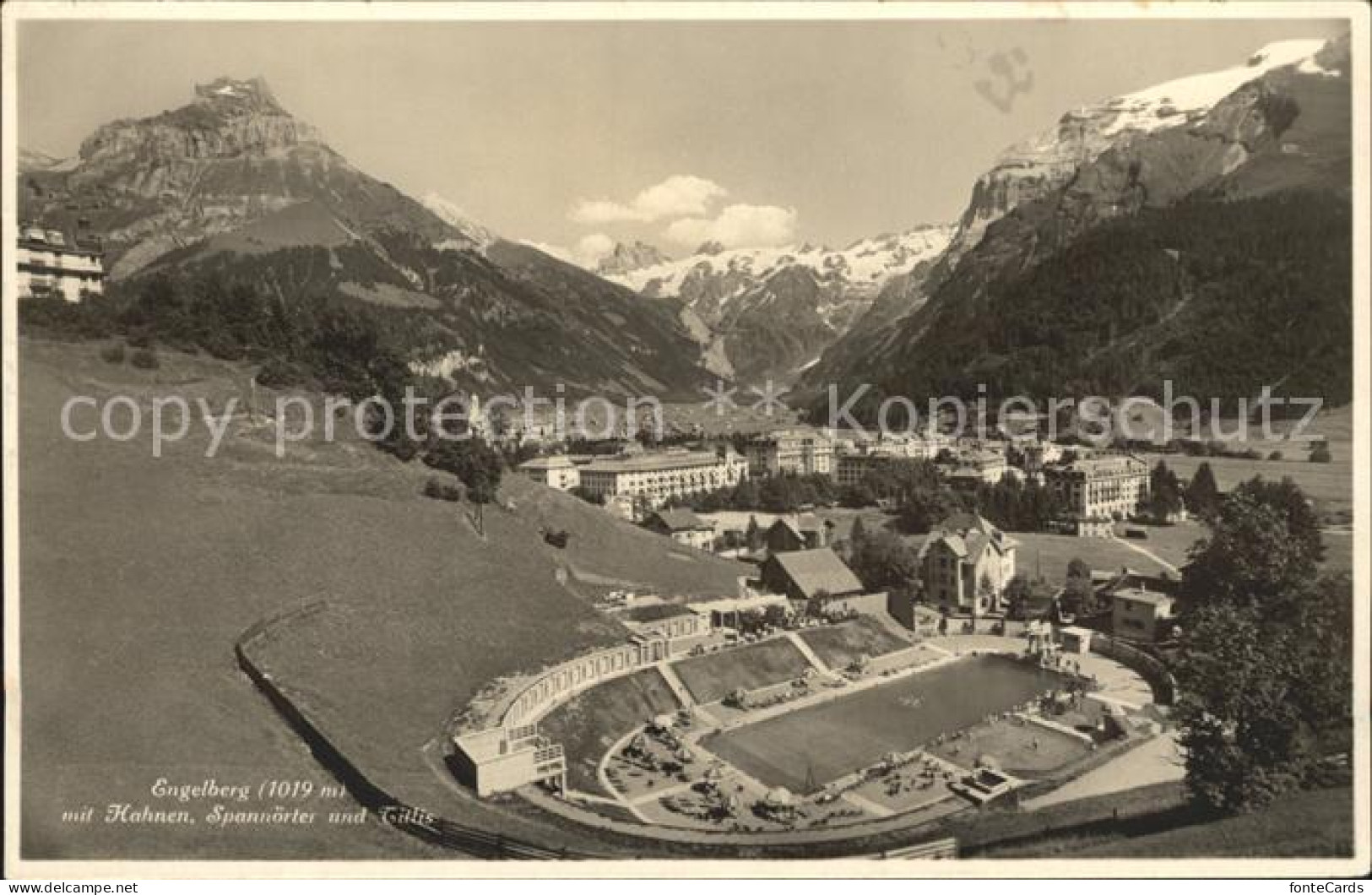 12045888 Engelberg OW Panorama Mit Hahnen Spannoerter Und Titlis Urner Alpen Spo - Andere & Zonder Classificatie