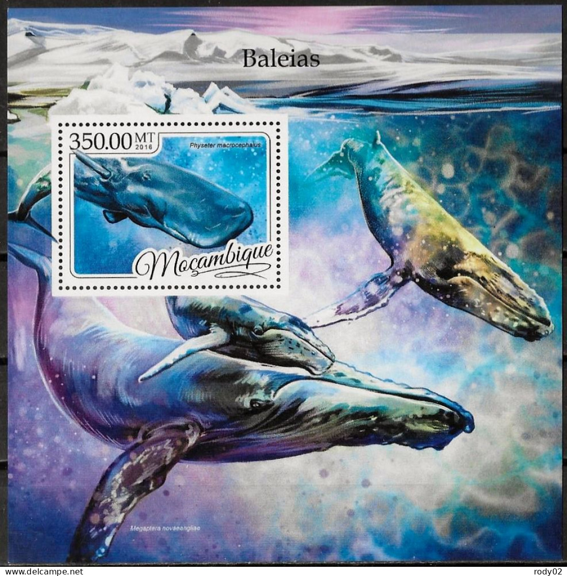 MOZAMBIQUE - BALEINES - N° 7306 A 7309 ET BF 1153 - NEUF** MNH - Whales