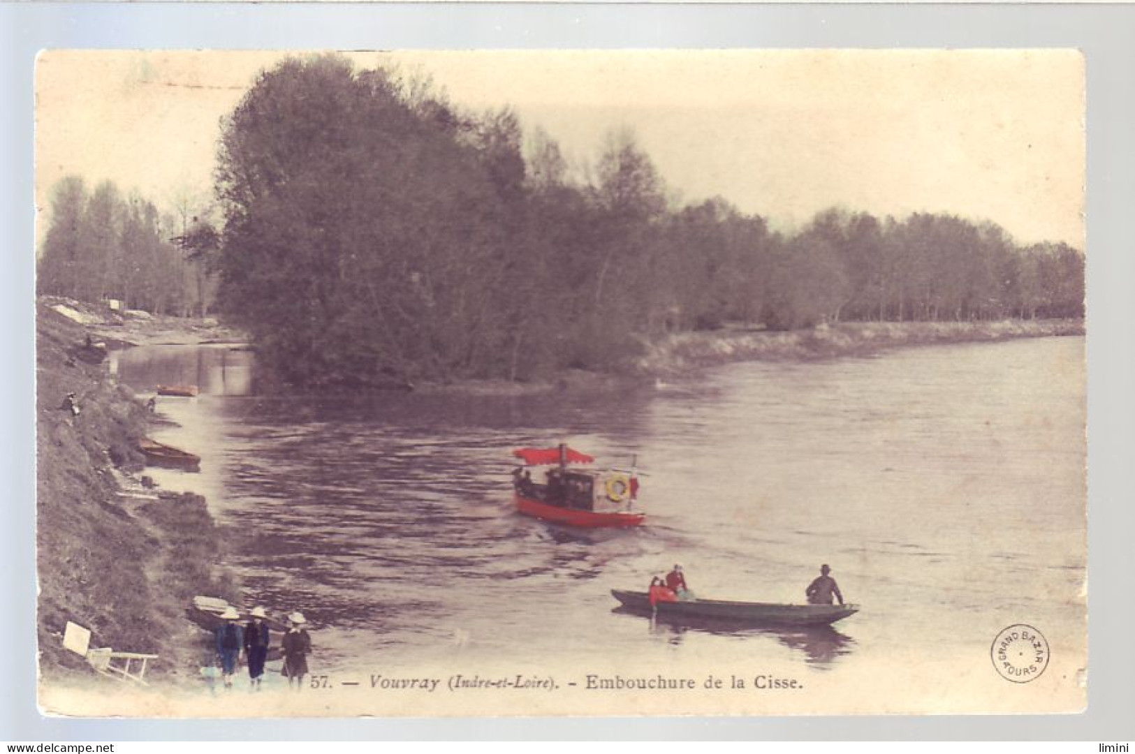 37 - VOUVRAY - EMBOUCHURE DE LA CISSE - COLORISÉE - ANIMÉE -  - Vouvray