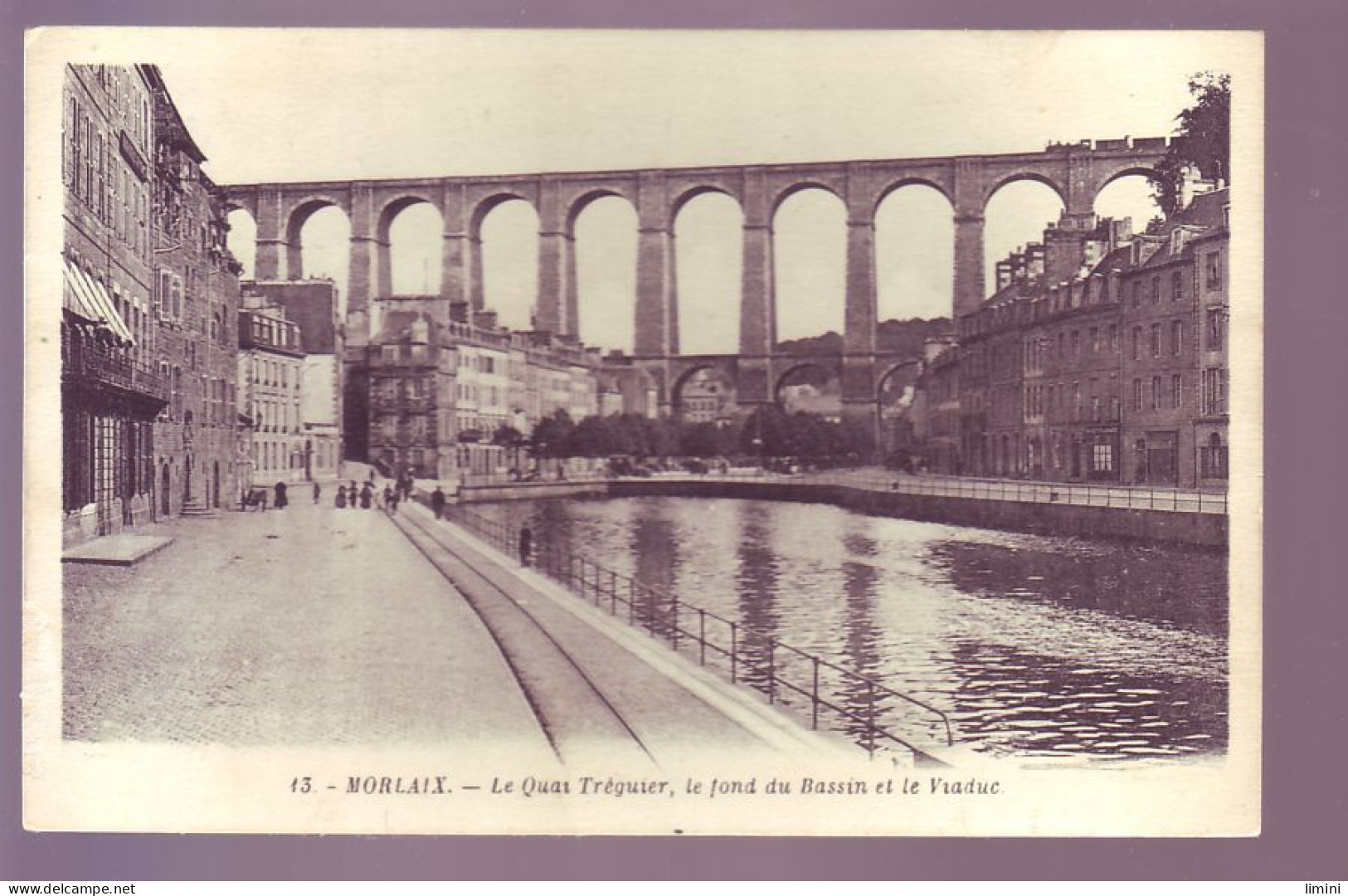 29 - MORLAIX - LE QUAI TREGUIER, LE FOND DU BASSIN ET LE VIADUC -  - Morlaix