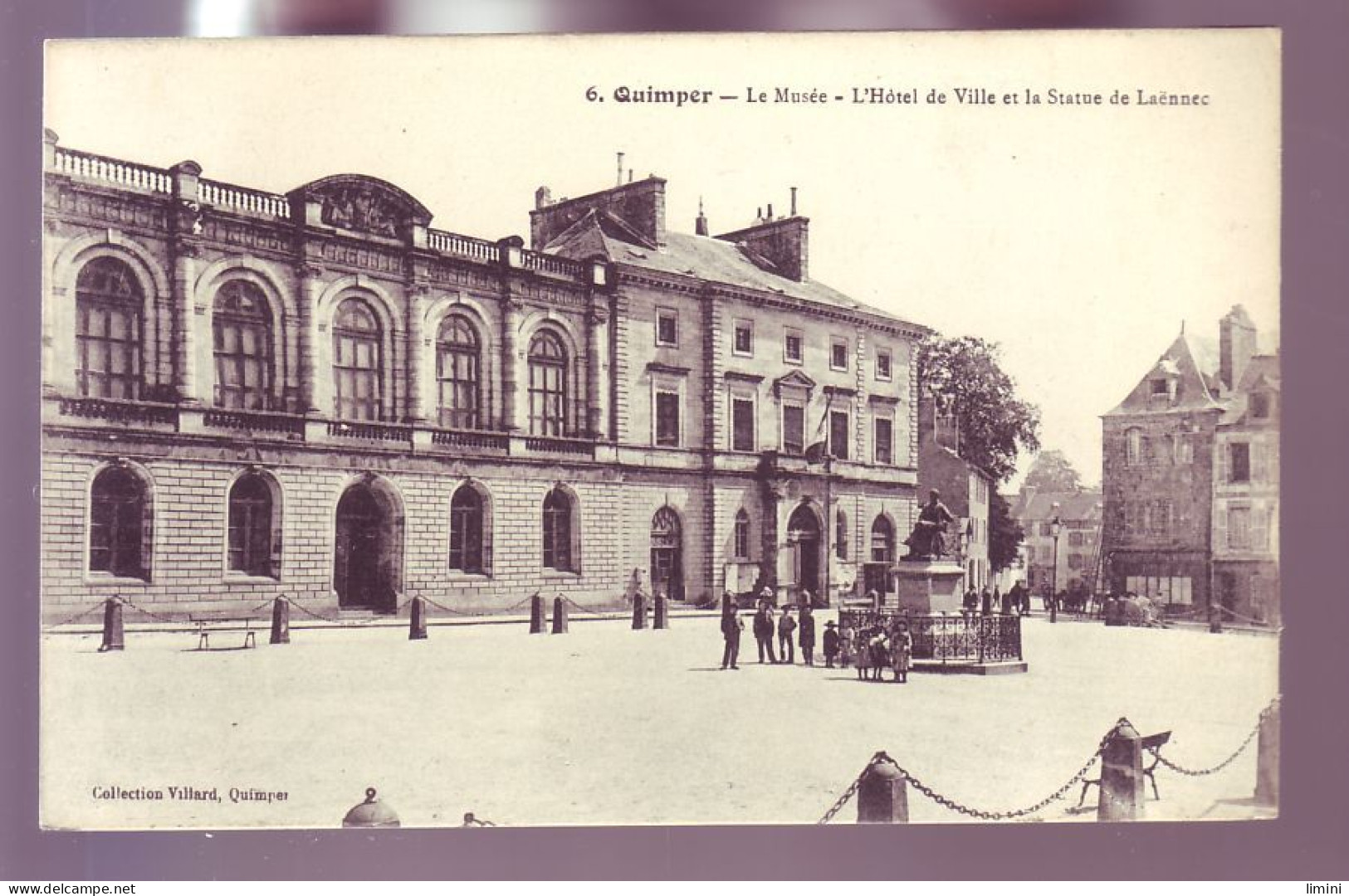 29 - QUIMPER - L'HÔTEL DE VILLE ET LA STATUE DE LAENNEC - ANIMÉE -  - Quimper