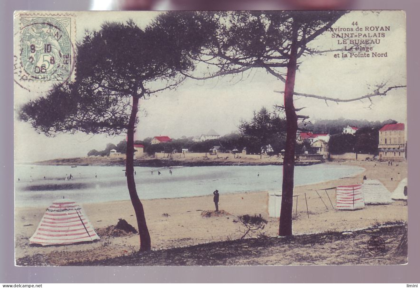 17 - SAINT-PALAIS - LE BUREAU - LA PLAGE ET LA POINTE NORD - ANIMÉE - COLORISÉE -  - Sonstige & Ohne Zuordnung