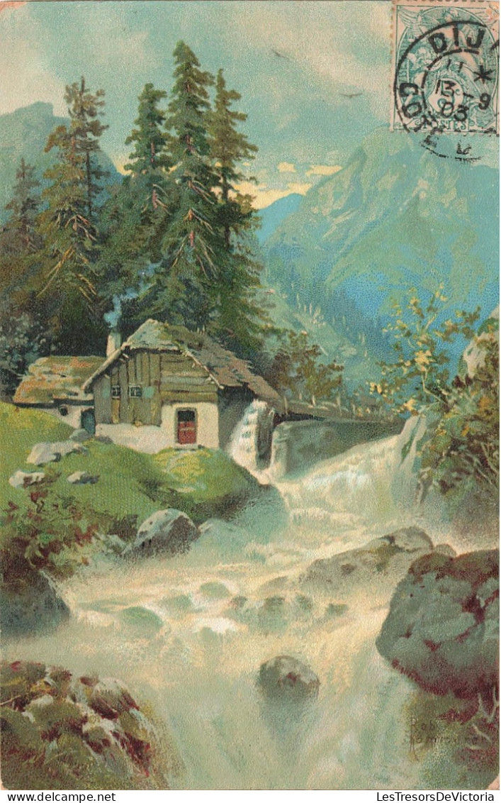 ILLUSTRATEURS - NON SIGNES - Cascade - Maisons - Colorisé - Carte Postale Ancienne - Sin Clasificación