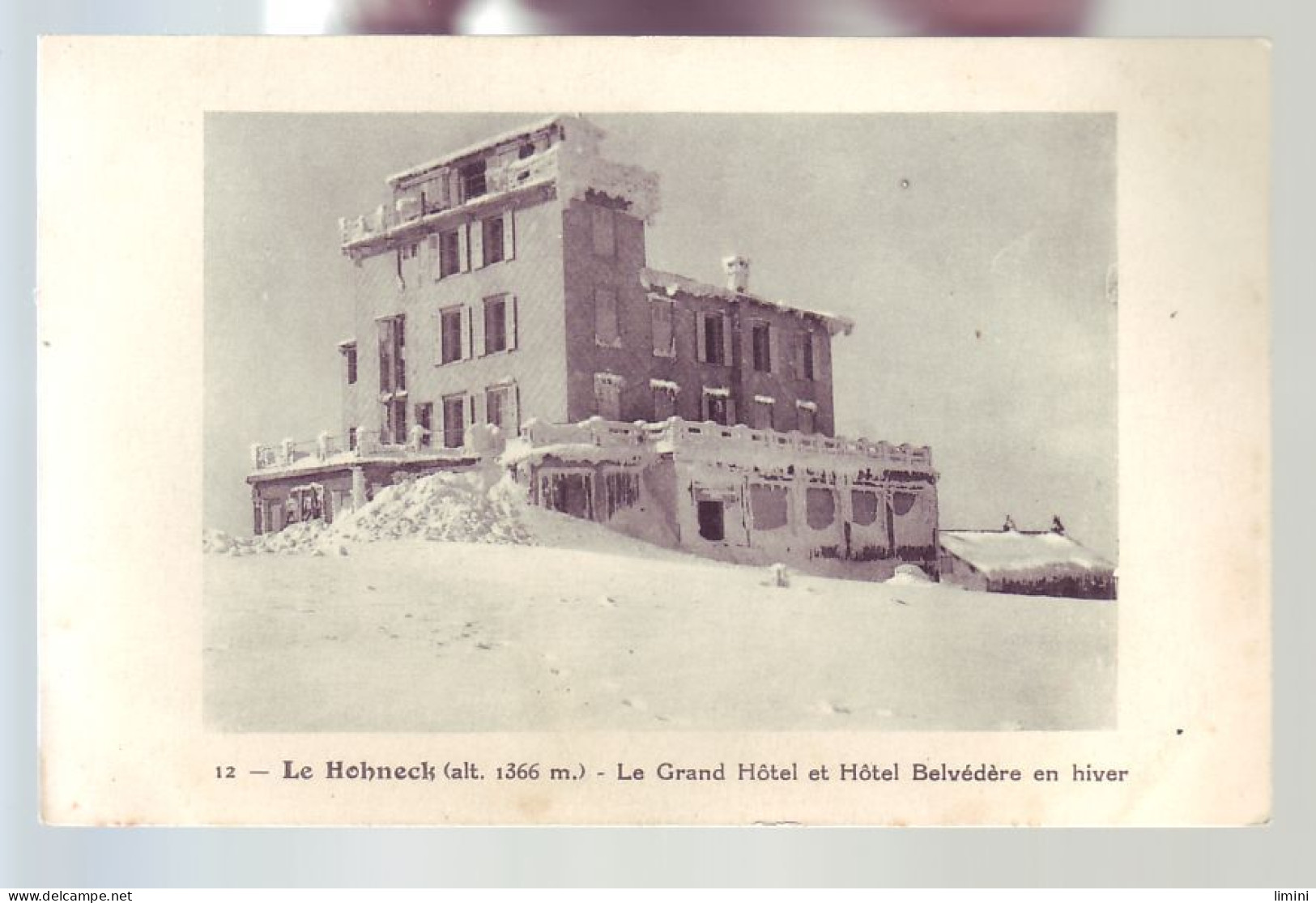 88 - LE HOHNECK - LE GRAND HÔTEL ET HÔTEL BELVEDERE SOUS LA NEIGE -  - Andere & Zonder Classificatie