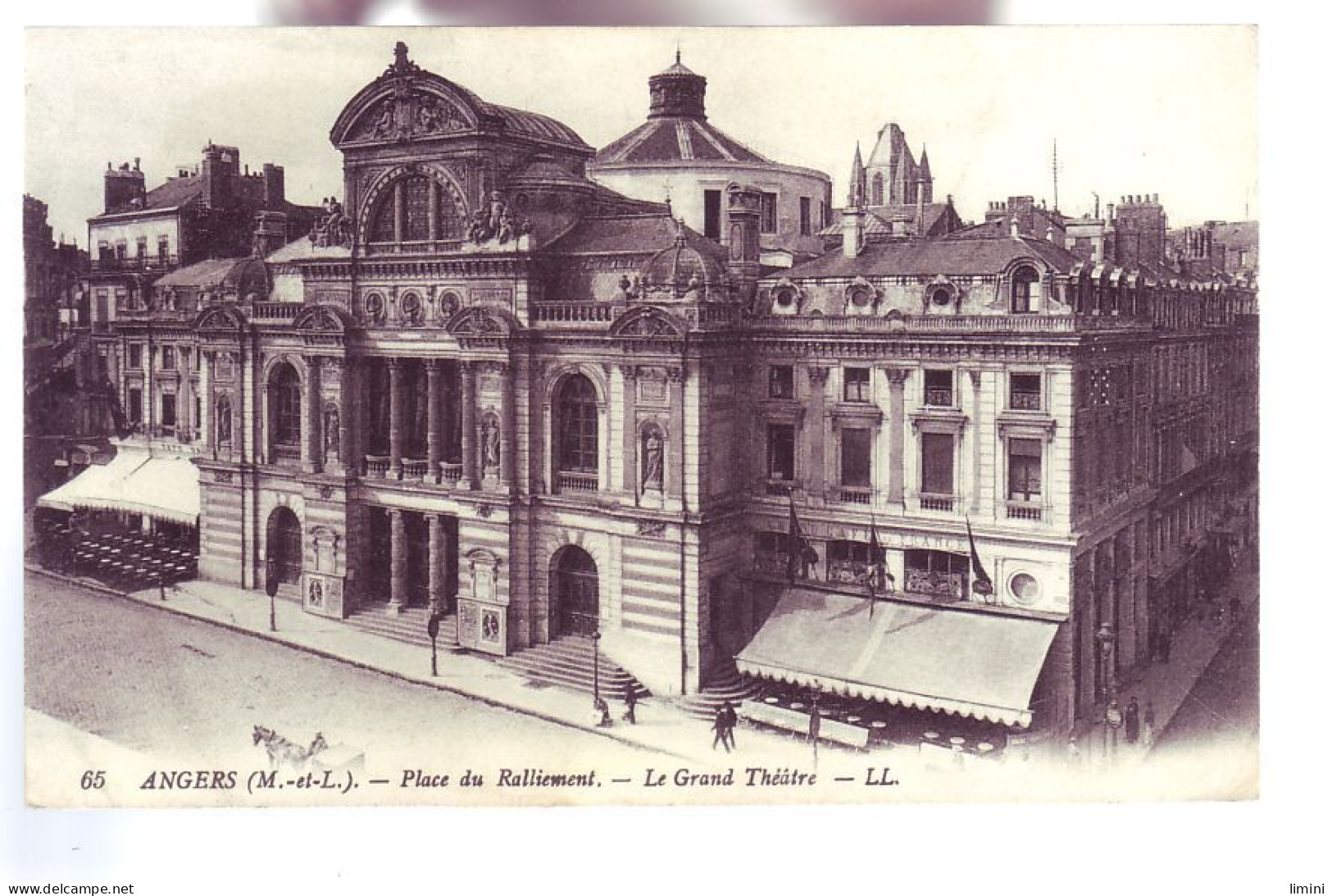 49 - ANGERS - PLACE DU RALLIEMENT - LE GRAND THÉATRE - ATTELAGE - ANIMÉE -  - Angers