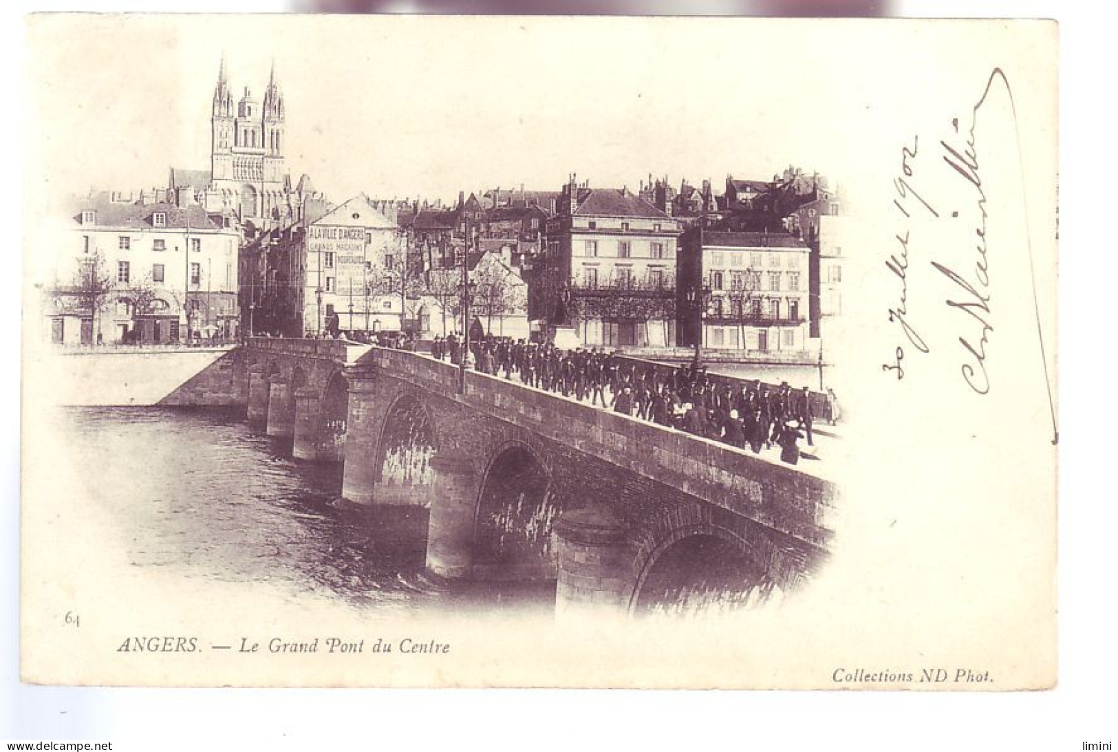 49 - ANGERS - LE GRAND PONT DU CENTRE - ANIMÉE -  - Angers