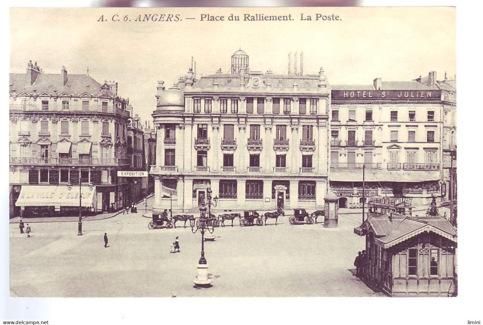 49 - ANGERS - PLACE DU RALLIEMENT - LA POSTE - ATTELAGE - ANIMÉE -  - Angers