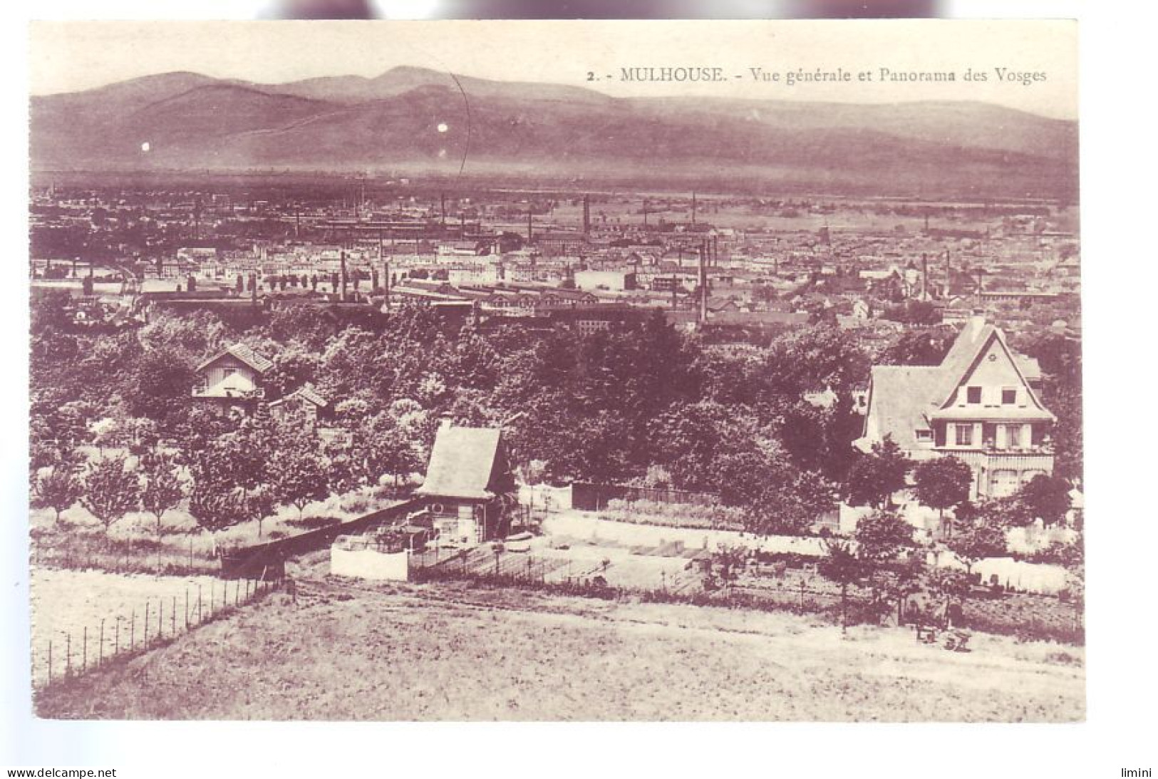 68 - MULHOUSE - VUE GÉNÉRALE ET PANORAMA DES VOSGES -  - Mulhouse