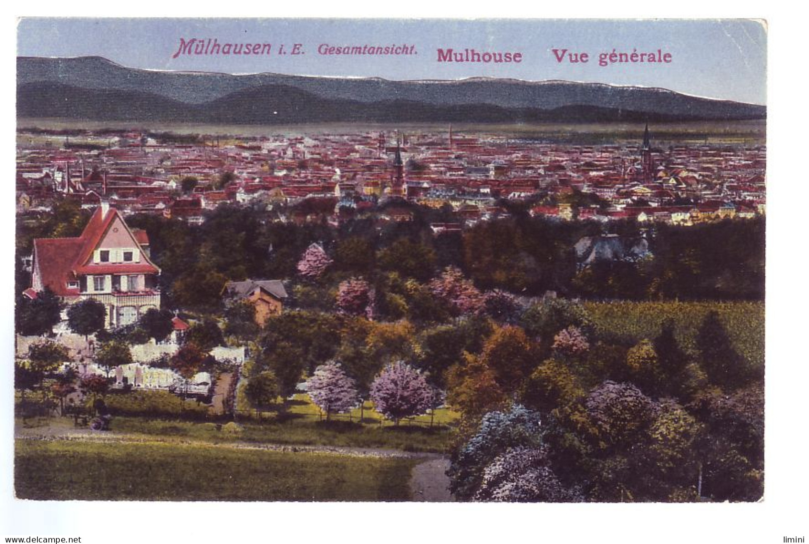 68 - MULHOUSE - VUE GÉNÉRALE - COLORISÉE -  - Mulhouse