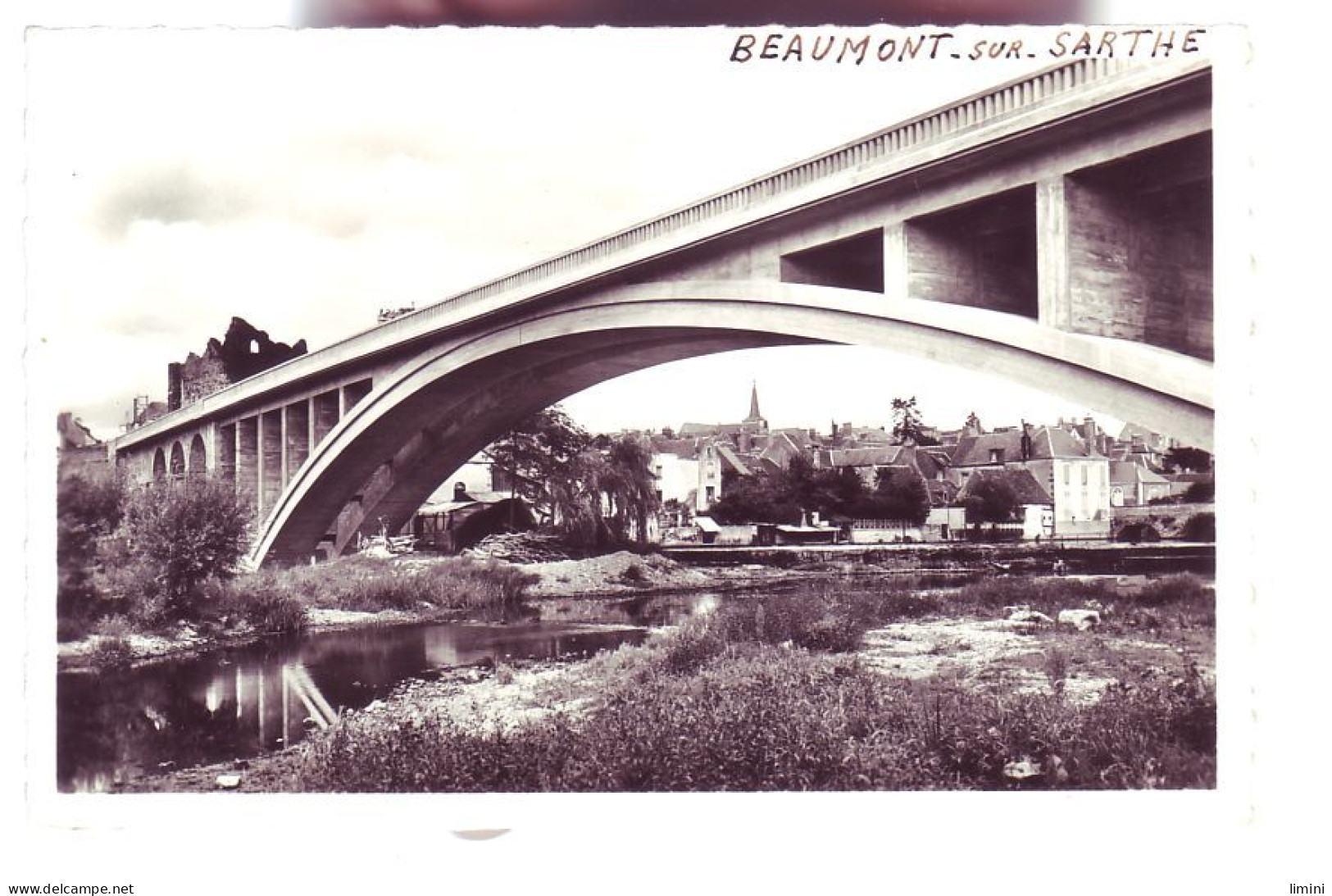 72 - BEAUMONT-sur-SARTHÉ - LE NOUVEAU PONT ET VUE PARTIELLE -  - Beaumont Sur Sarthe