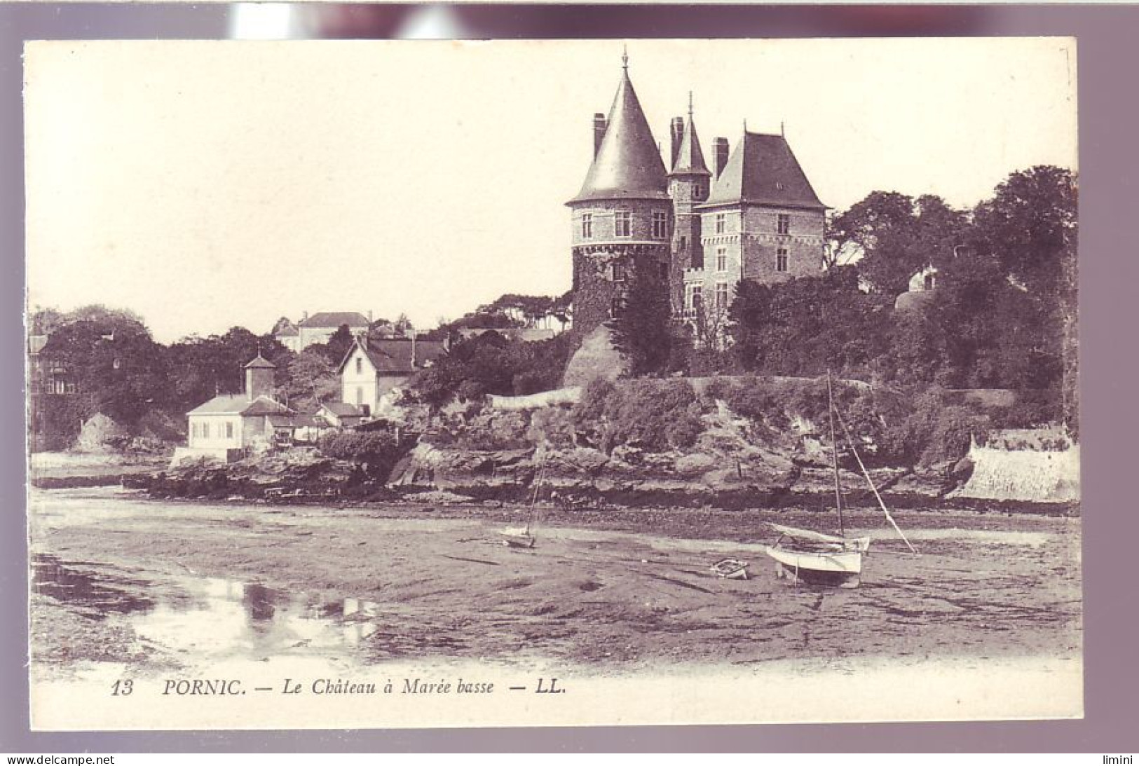 44 - PORNIC - LE CHATEAU A MARÉE BASSE -  - Pornic