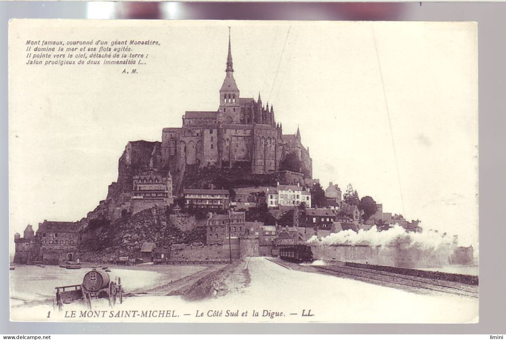 50 - LE MONT-SAINT-MICHEL - COTE SUD DE LA DIGUE - ANIMÉE -  - Le Mont Saint Michel