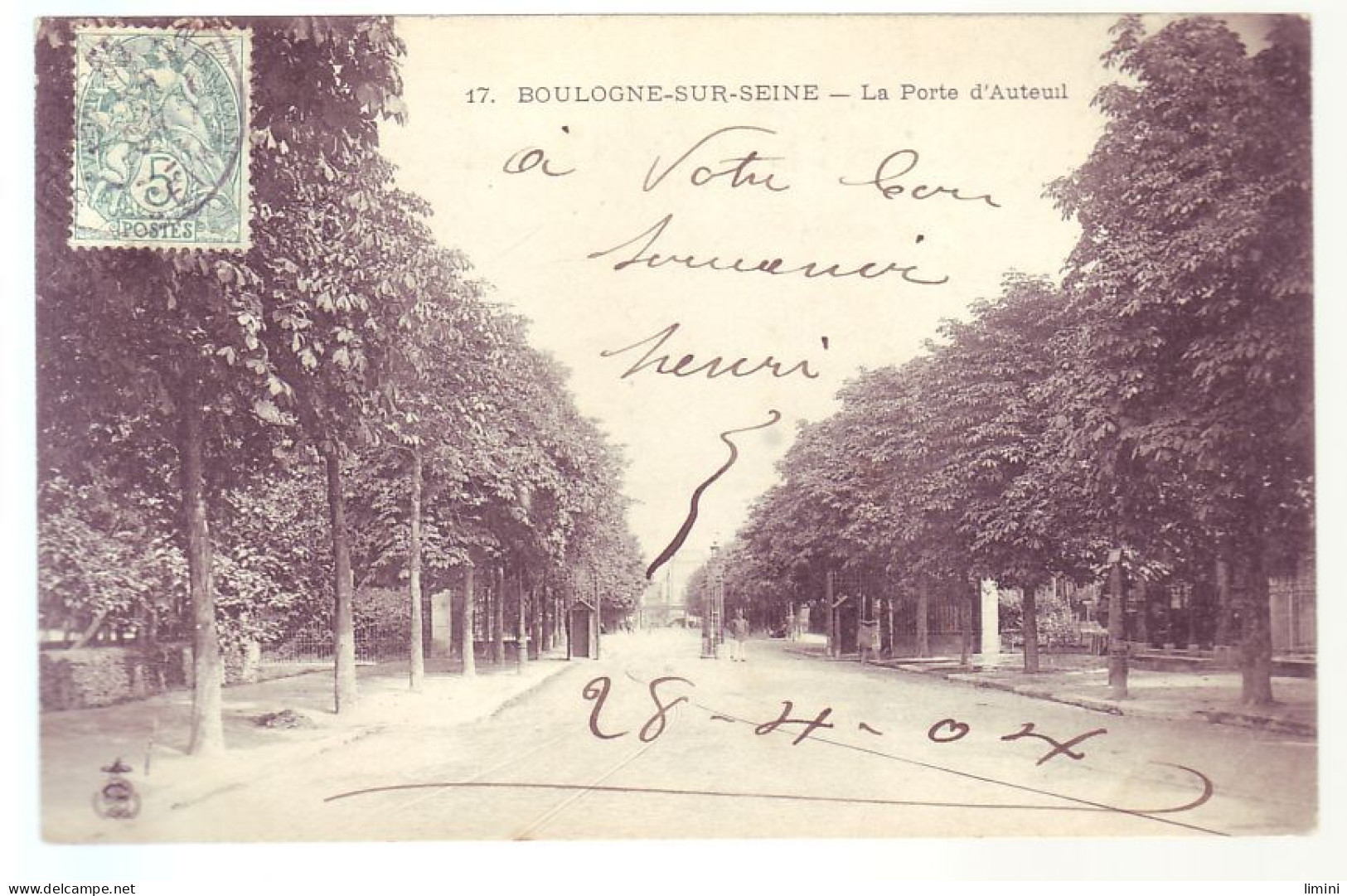 92 - BOULOGNE-sur-SEINE - LA PORTE D'AUTEUIL - ANIMÉE -  - Boulogne Billancourt