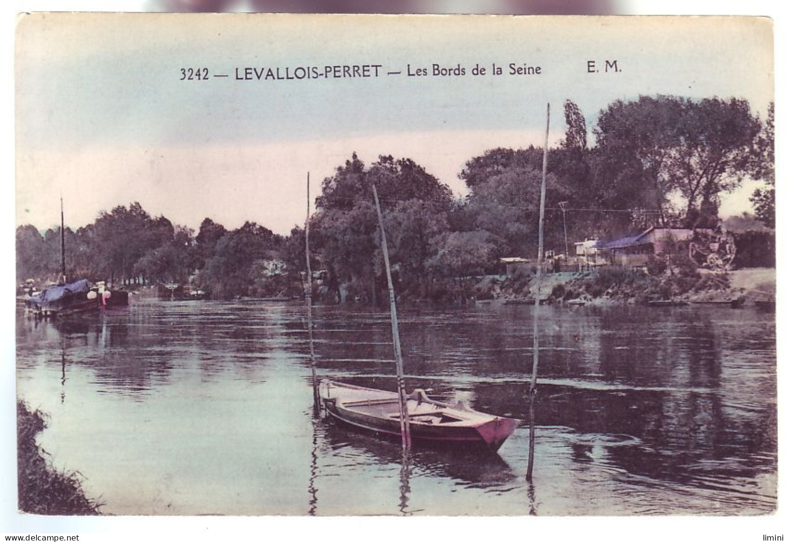 92 - LEVALLOIS-PERRET - LES BORDS DE LA SEINE - COLORISÉE -  - Levallois Perret