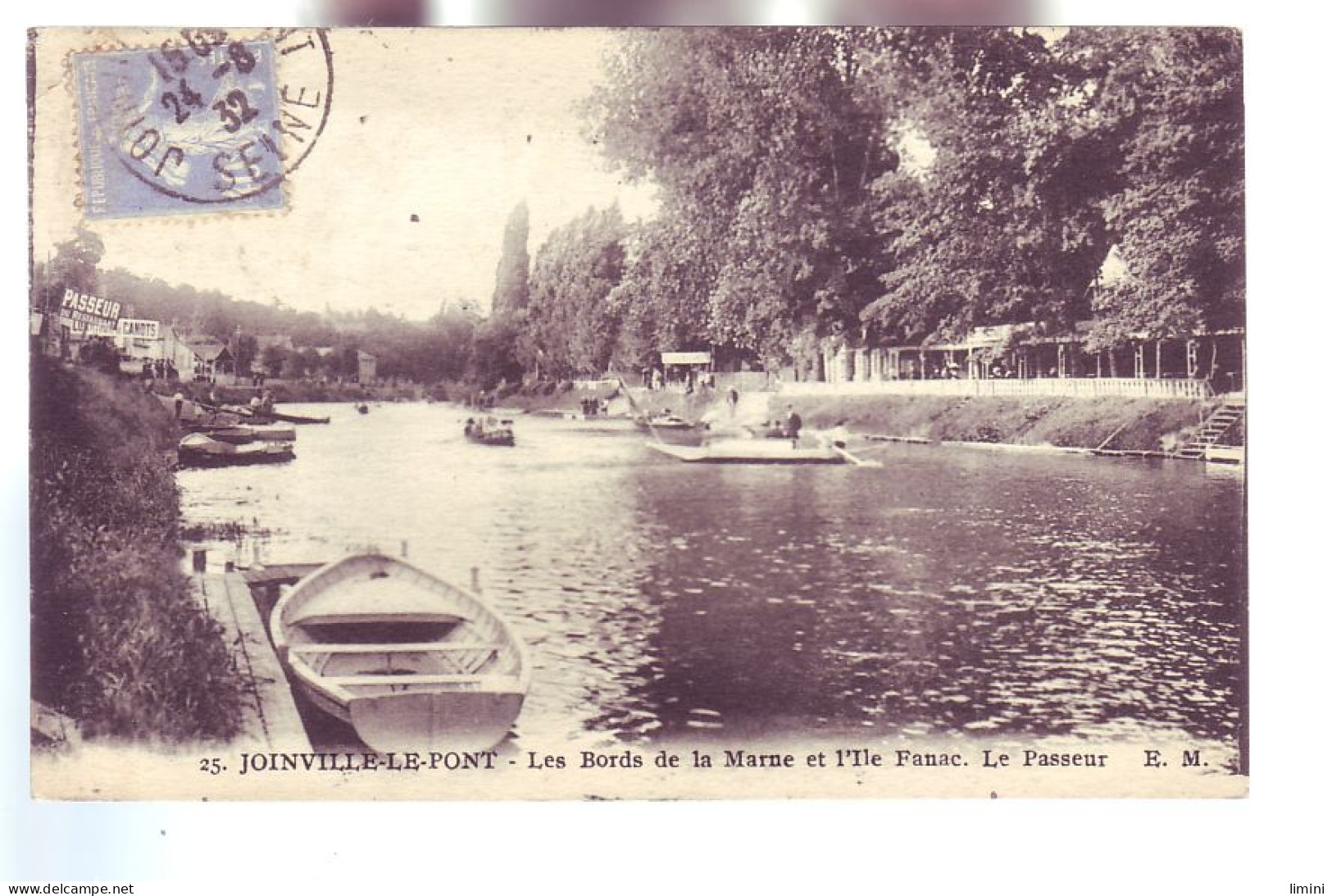 94 - JOINVILLE-le-PONT - LE PASSEUR -  LES BORDS DE MARNE ET L'ILE FANAC - ANIMÉE -  - Joinville Le Pont