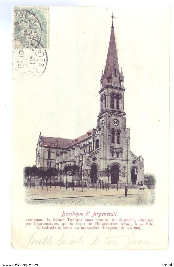 95 - ARGENTEUIL - BASILIQUE D'ARGENTEUIL - ANIMÉE - COLORISÉE -  - Argenteuil