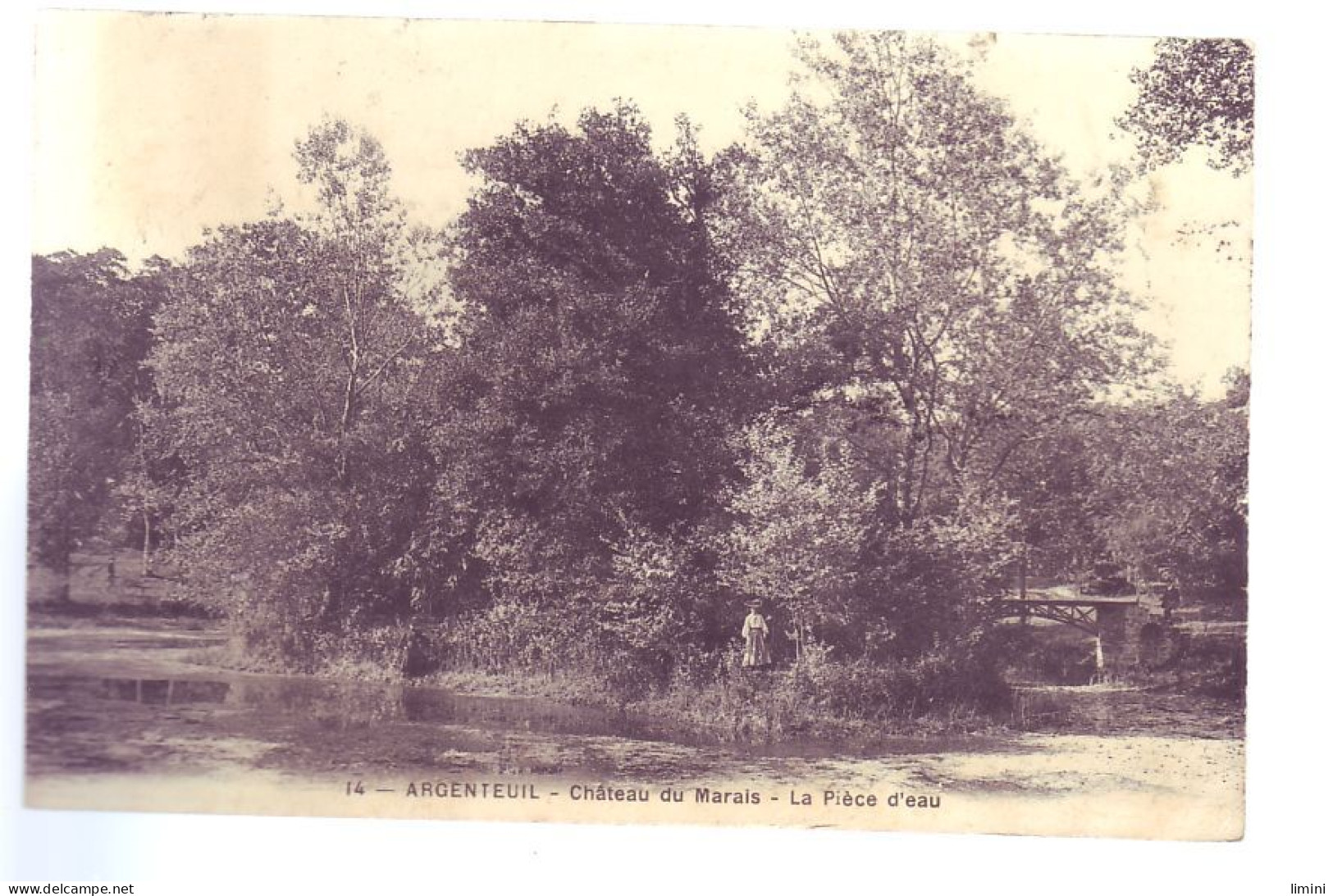 95 - ARGENTEUIL - CHATEAU DU MARAIS - LA PIECE D'EAU - ANIMÉE -  - Argenteuil